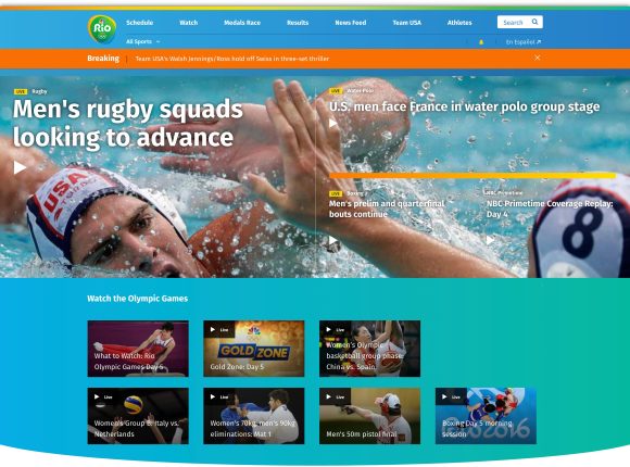 NBC Olympics homepage
