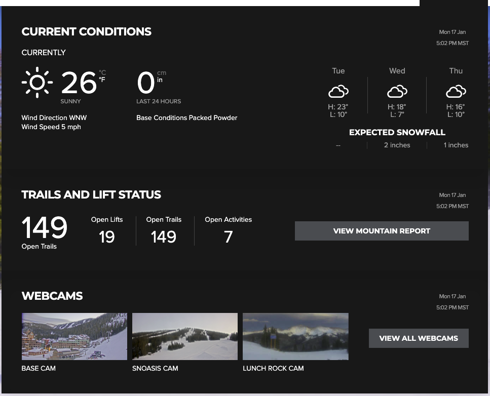 Enhanced weather widget